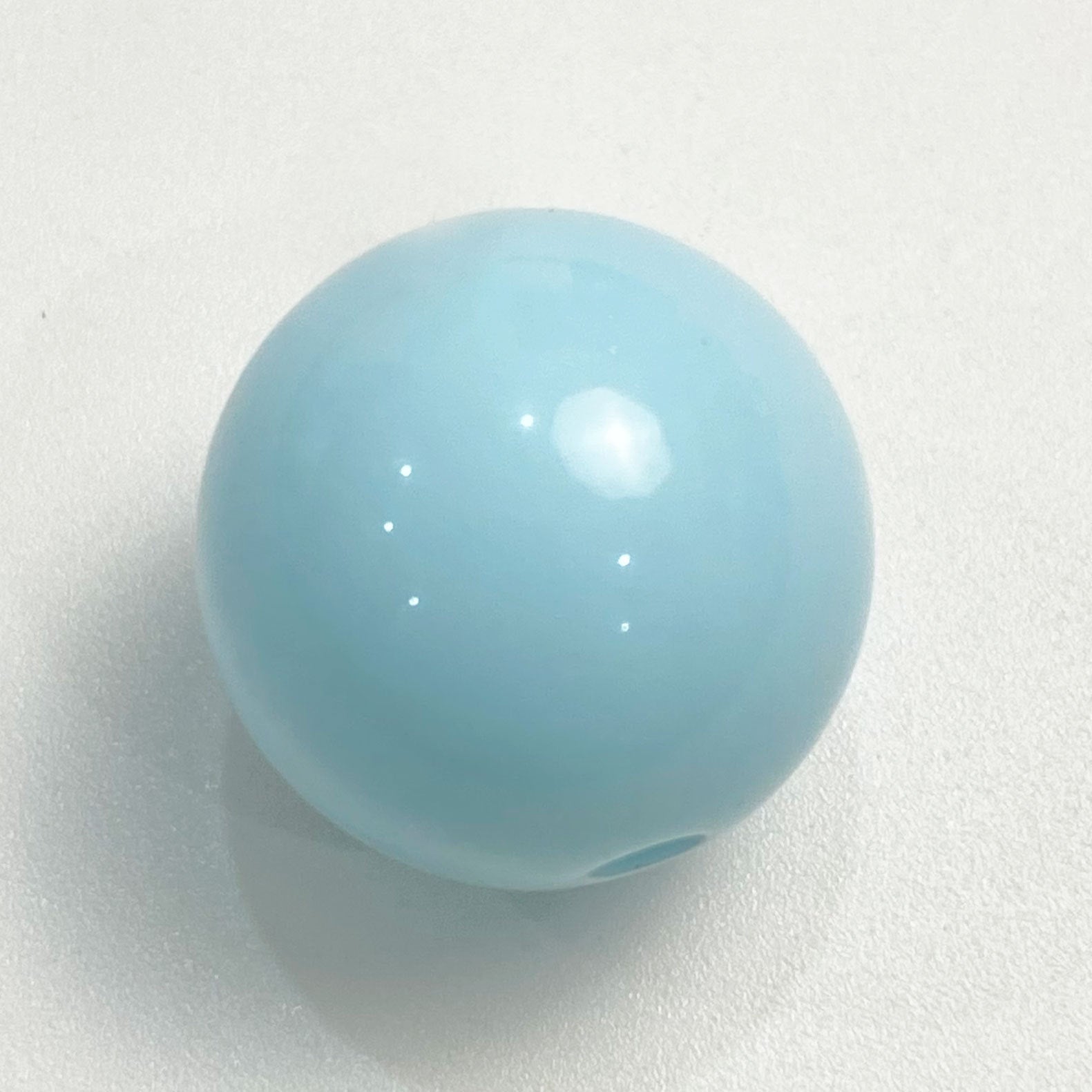 Wholesale 10pcs/pack Creamy Straight Hole Solid Color Round Beads